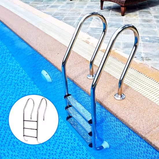 Stainless Steel 3 Step Pool Ladder 304 Stainless Steel Pool Ladder