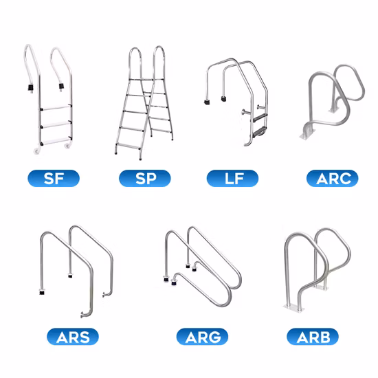Stainless Steel 3 Step Pool Ladder 304 Stainless Steel Pool Ladder