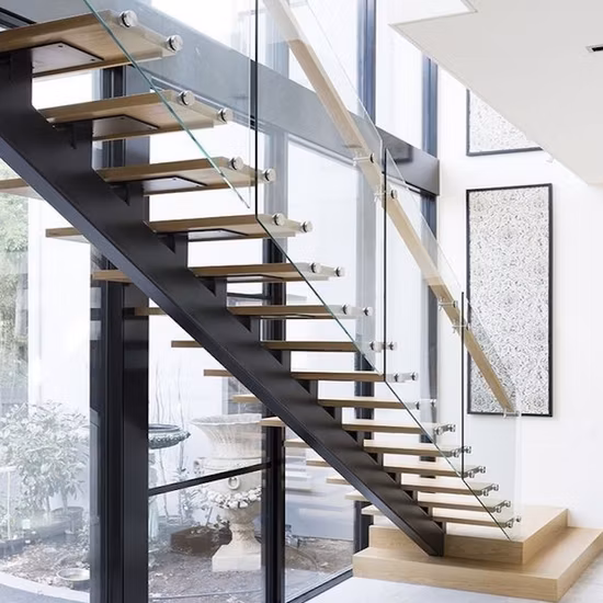 Escada de aço moderna para gatos com design reto escada interna/escada de madeira