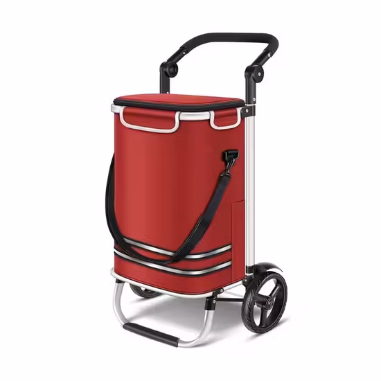 Carrinho de compras dobrável para bagagem de alimentos por atacado de fábrica Carrinho de mão de alumínio