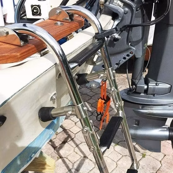 Escadas de uso doméstico de 3 degraus com aço inoxidável